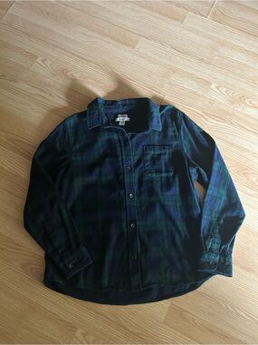 L.L. Bean Relaxed Fit Flannel Button Down Long Sleeve Shirt Large Petite